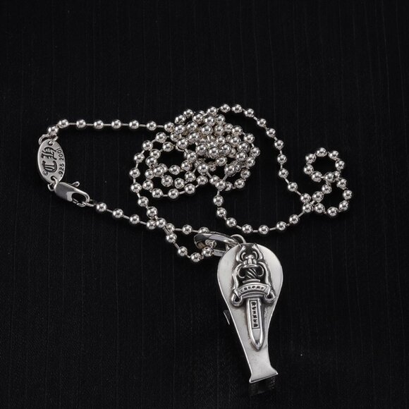 Chrome Heart Dagger Whistle Silver Necklace - Picture 1 of 6